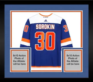 Framed Ilya Sorokin New York Islanders Autographed Blue Alternate Adidas Authentic Jersey - Fanatics Authentic Certified