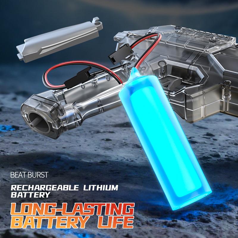 Linkage Transform Space Electric Water Gun with Energy Ring Glow, Large Capacity Drum Magazine Automatic Water Blaster, Super Cool Summer Water Squirt Toy for Beach Pool Backyard, Perfect Surprise Gift for Kids Adults Boys Girls