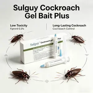 Sulguy Roach Killer Gel Bait for daily household pest control. It works indoors and outdoors to wipe out German and American cockroaches. Complete applicator tools support precise and mess-free use.