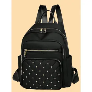 Women's Diamond Lattice Large Capacity Travel Bag - Casual Oxford Cloth BackpackGift