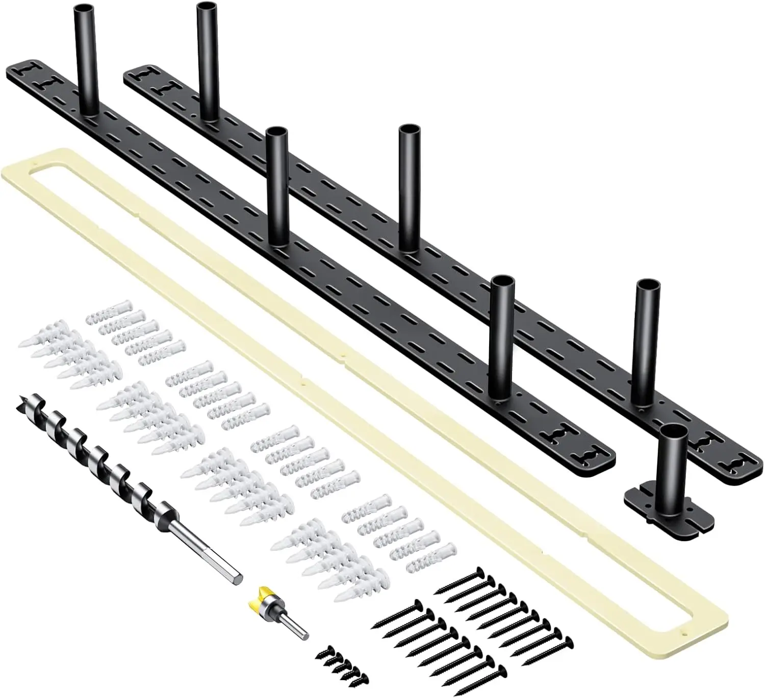 2 count Floating Shelf Hardware Heavy Duty  Shelf Brackets Support,Wall Mounting Invisible Floating Shelves Bracket with Jig (34" x 4" x 1.5" with Tools)
