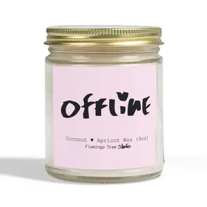 OFFLINE Scented Coconut Candle 4oz 9 oz | Relaxation Cozy Gifts|  | Mental Health Gifts | Self Care Must Haves | Viral Candle | Gift for Her Him