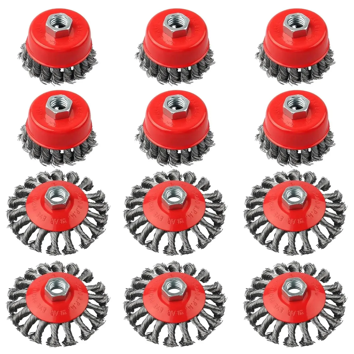 12 Pack Wire Wheel Cup