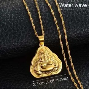 Fat Buddha Charm Necklace / Clear Pendant / Buddhist Necklace / Jewelry / Guanyin  / Amulet