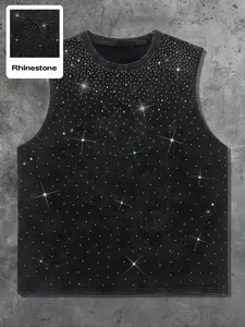 Men's 3D Brick Print Tank Top, Fashionable Street Style Design, Comfortable Loose Fit Summer Wear, Casual Trendy