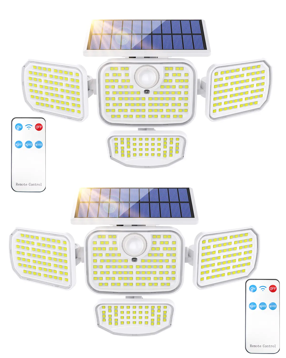 286 LED Solar Motion Sensor Lights - 4 Head Adjustable - TikTok Shop