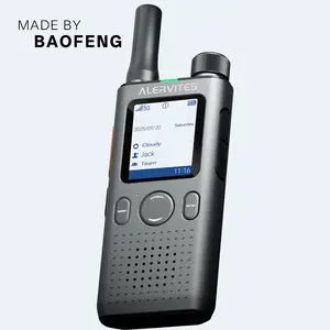 （MADE BY BAOFENG）Lifetime Free Global Phoneradio-AT1  APP Independent Background Control Encrypted Chat History & Unlimited Range (5000+ Miles) PoC Walkie Talkie– Private Intercom for Work/Adventure