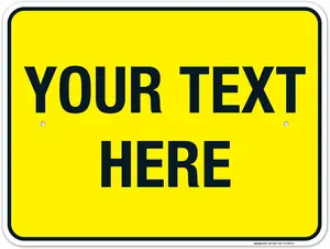 Custom Sign, Personalized Metal Signs, Customize for Office, Business, Workplace, office, Home, Airbnb, Delivery Signs, 8x12Inches, Rust Free .040 Aluminum, Made in USA