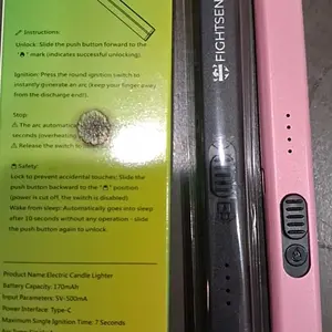 Electric Candle Lighter, Christmas Stocking Stuffers Gifts for Women Mom Men Wife Sister, USB Arc Rechargeable Windproof Long Lighter for Candle BBQ Housewarming Birthday Gifts Idals