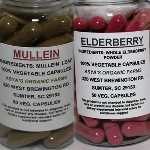 Organic Mullein Leaf 50 500mg Vegan Capsules Supplement Vitamin + Tea 2oz