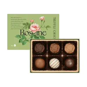 MARY'S Roseine Truffle Chocolate Gift Box - 6 Assorted Flavors, Valentine's Day Limited Edition, Premium Japanese Confectionery for Gifting