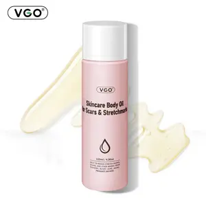 VGO Skincare Body Oil Vitamin A / E Serum for Scars & Stretchmarks, 50/120ml,Dermatologist Recommended, All Skin Types Pink Lavender
