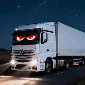 LED Devil Eye Car Lights Dynamic Flexible Programmable Custom Bluetooth Control LED Eyes Display Light For Car Decor