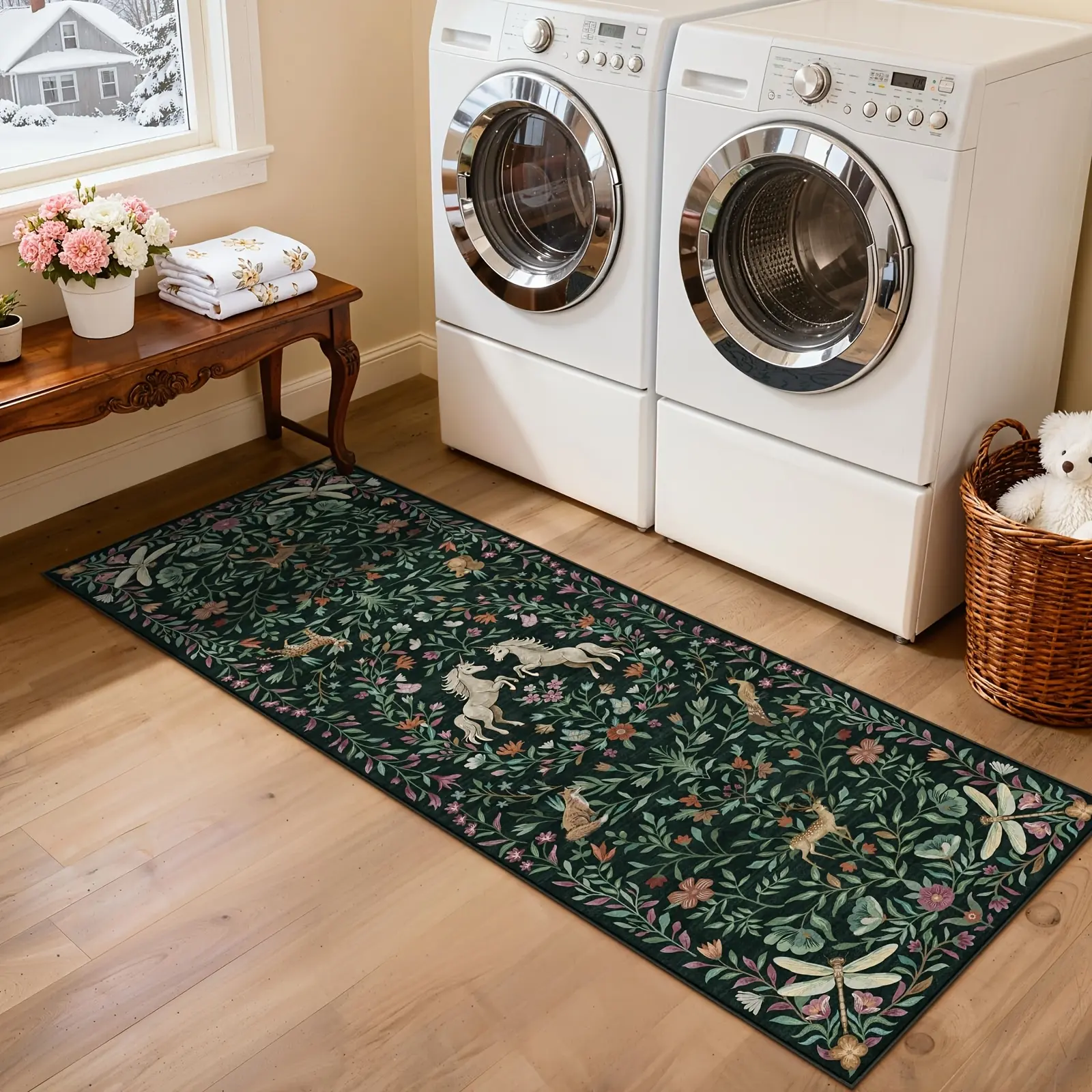 1PC 60x24in Anti-Skid Rug Set, Indoor Hallway Entryway Rug with Non-Slip Surface, Ideal for Spring Use, Anti-Skid Rug Sets