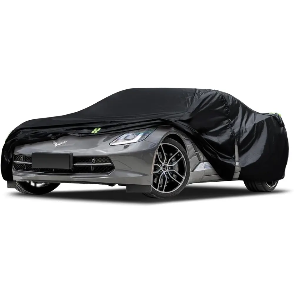 6 Layers Car Cover Custom Fit For Corvette C4 C5 C6 C7 C8 1980–2023, Waterproof Full Exterior Cover With Door Zipper (Not Include Mirror Pocket), Car Cover Waterproof All Weather, Waterproof Durable Cover