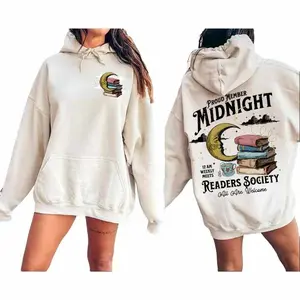 Midnight Readers Society Hoodie/Sweatshirt/ T-Shirt, Retro Bookish Hoodie, Cozy Hooded Sweatshirt, Book Lover Gift, Ideal for Book Clubs, Trendy Reader Sweatshirt