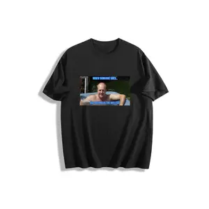 "No Farting In The Hot Tub" Meme Oversized Black T-Shirt  Funny Pool Party Humor Tee