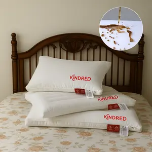 Hotel quality waterproof pillow, high elasticity, machine washable, removable knitted fabric, sleep aid miracle, suitable for cervical alignment height