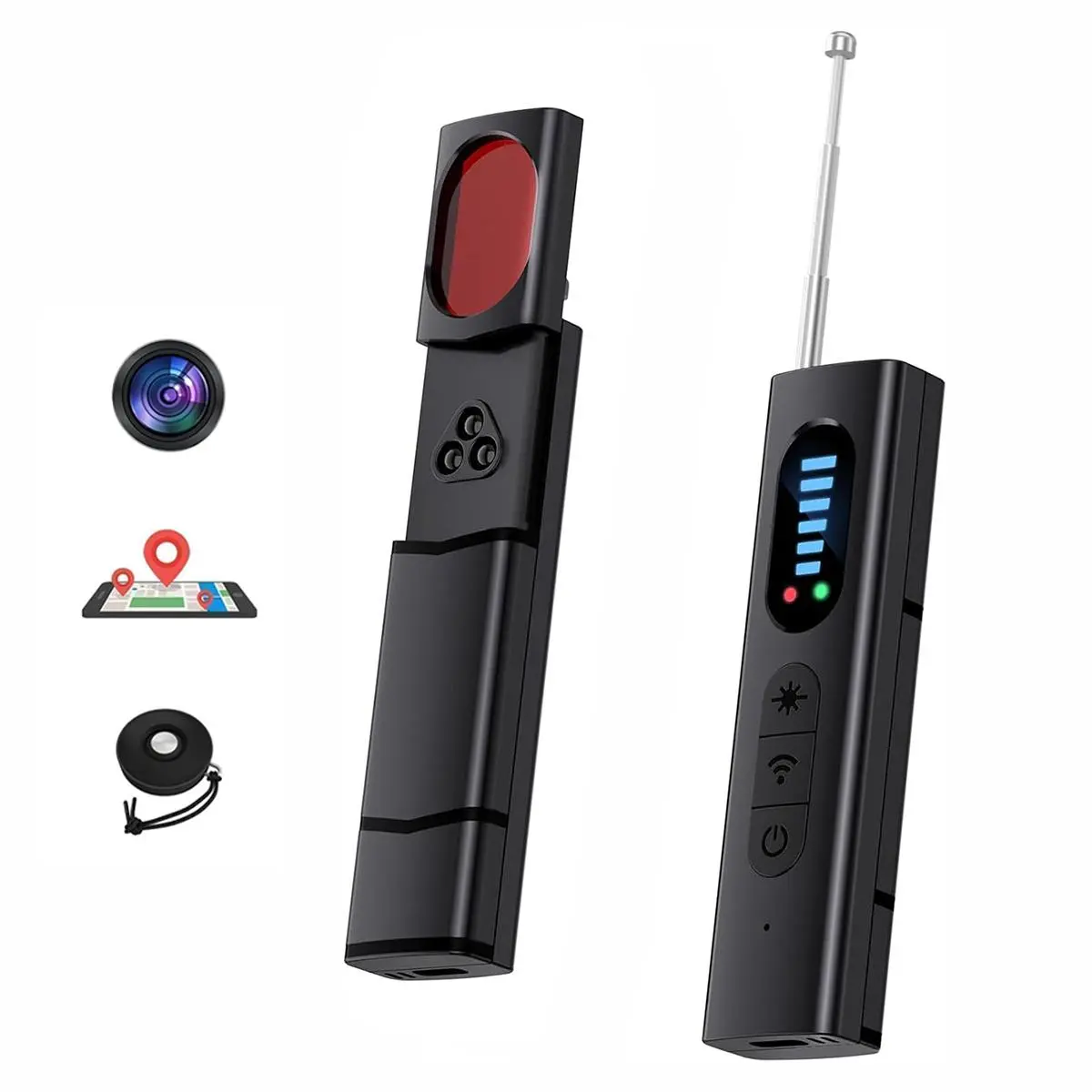 Portable Hidden Camera Wireless Detector, Mini Anti-spy Camera Detector, RF Signal Scanner, Bug Detector, GPS Tracker for Home, Car, Travel Safety Audio Automatic Device funny gift Protection Surveillance
