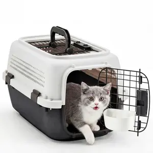 Pet Carrier Airline Approved Dog Crate with Top Opening Door, Portable Cat Carrier Travel Kennel for Small Dogs & Cats, Ventilated Hard Shell Pet Box