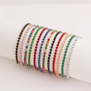 Trendy Minimalist Color Zircon Bracelet | Chic Statement Cuff 2025 Viral Jewelry