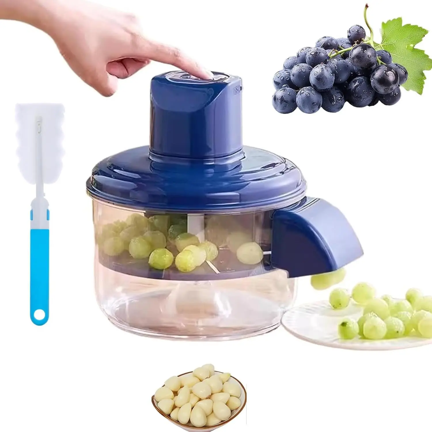 Electric Grape Peeling Machine, Automatic Small Fruit Garlic Peeler Machine Cherry Tomato Garlics Peeler Skin Remover Tool (1PCS) Geneic