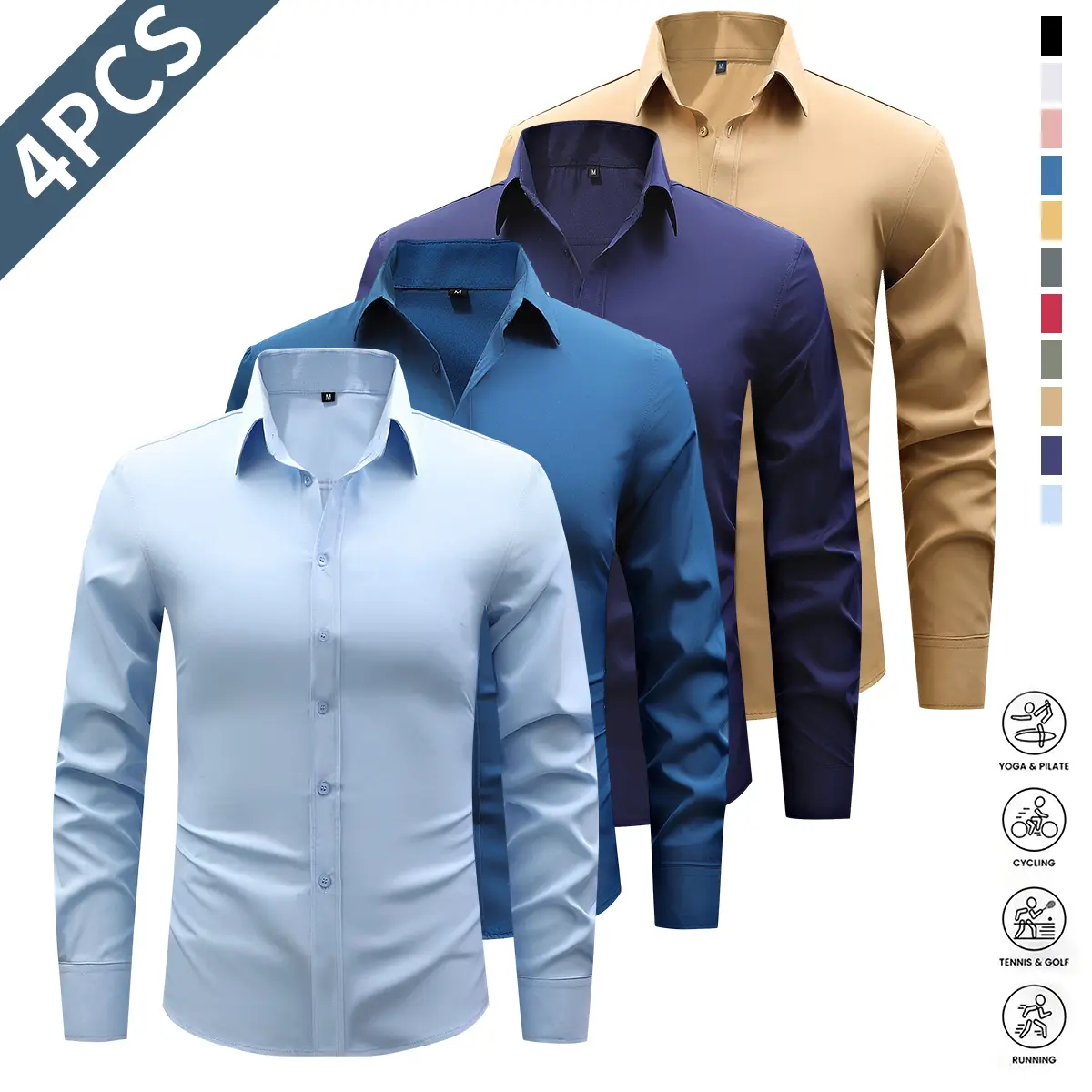 Sky Blue + Lake Blue + Navy Blue + Khaki