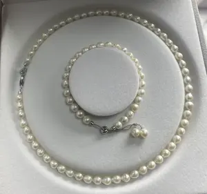 【S13】Classic Series, White baroque Cultured Freshwater Pearl Strands