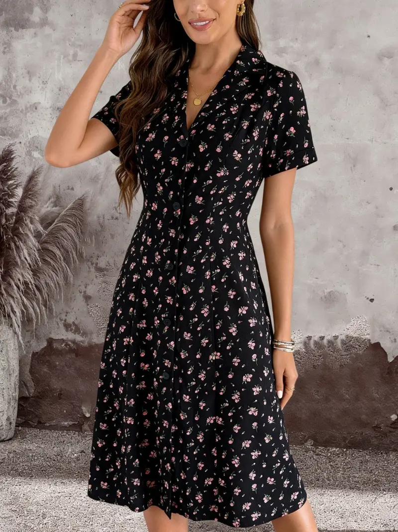 black dress with flowers on it - TikTok Shop black dress with flowers on it - TikTok Shop