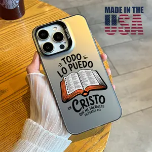 Phone Case for iPhone 16 15 Pro Max 14 Plus 16E 13 12 11 X XS XR Bible Verse Aesthetic Christian Pattern Matte Shockproof Anti-Scratch Stylish Smartphone Cover