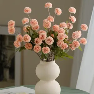 12 Piece Spring Artificial Snowball Plant Arrangement, Dandelion Silk Flower Bouquet, Decorative Artificial Flowers for DIY Wedding Centerpieces and Home Decor