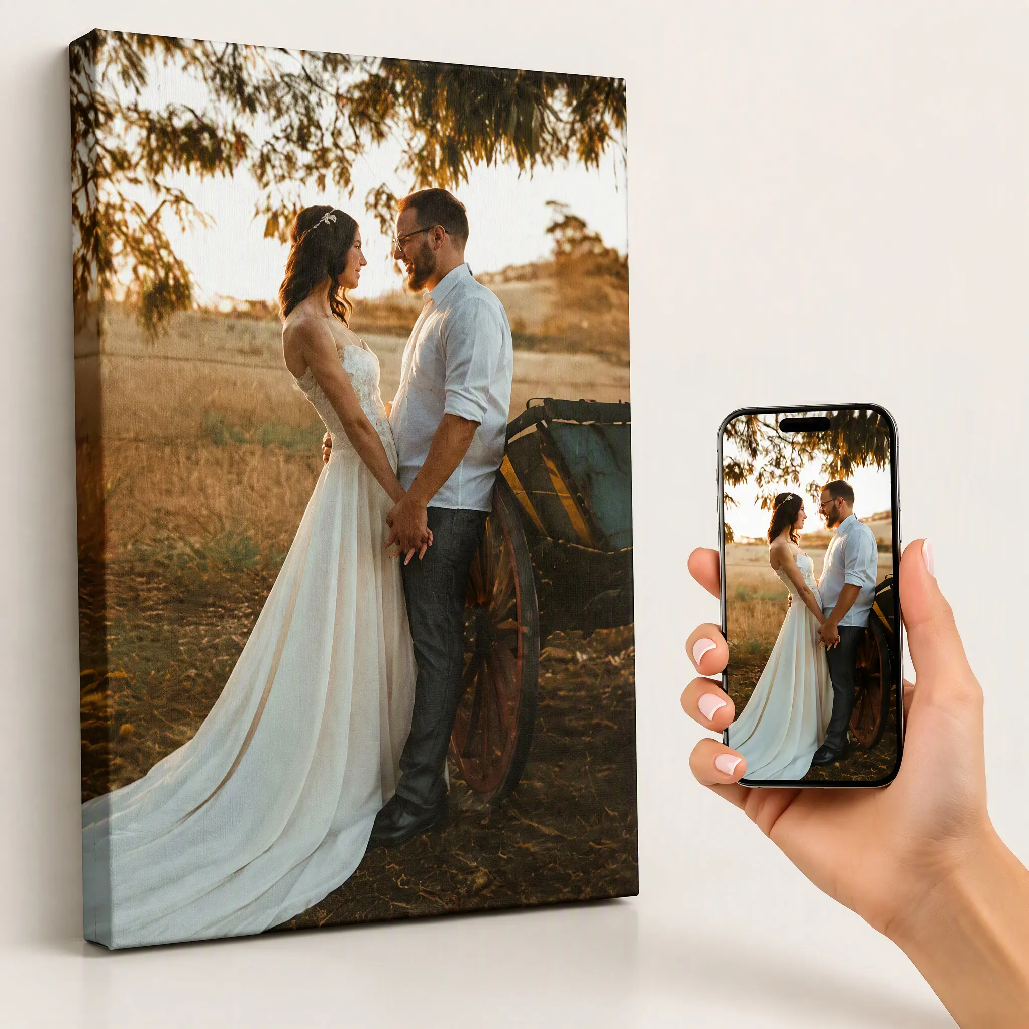 Personalized Custom Canvas Wall Art, Custom Family Photo Canvas Print, Personalized Picture Gift for Family Couples, Anniversary Wedding Gift, Unique Home Decor