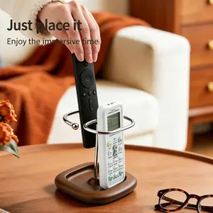 Retro Stainless Steel Desktop Storage Holder, Multifunctional Organizer for Remote Control, Mobile Phone, Home Hotel Decor