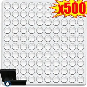 Transparent Furniture Protective Pads Grain Silencer Sticker Silicone Door Stopper Buffer Cushion for Cabinet Drawer Door Handle