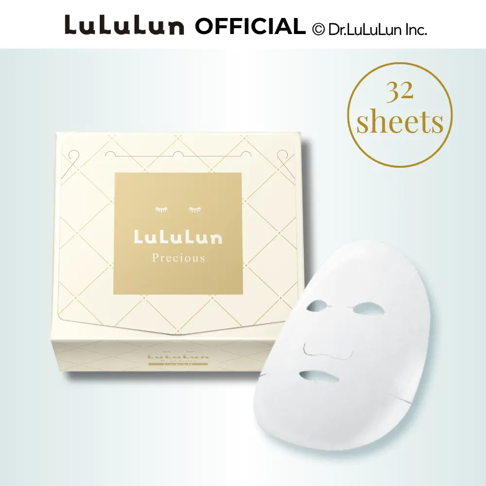 Lululun Japanese Face Mask PRECIOUS CLEAR WHITE | Daily Hydrating Sheet Mask for Aging Care | Official Partner Moisture