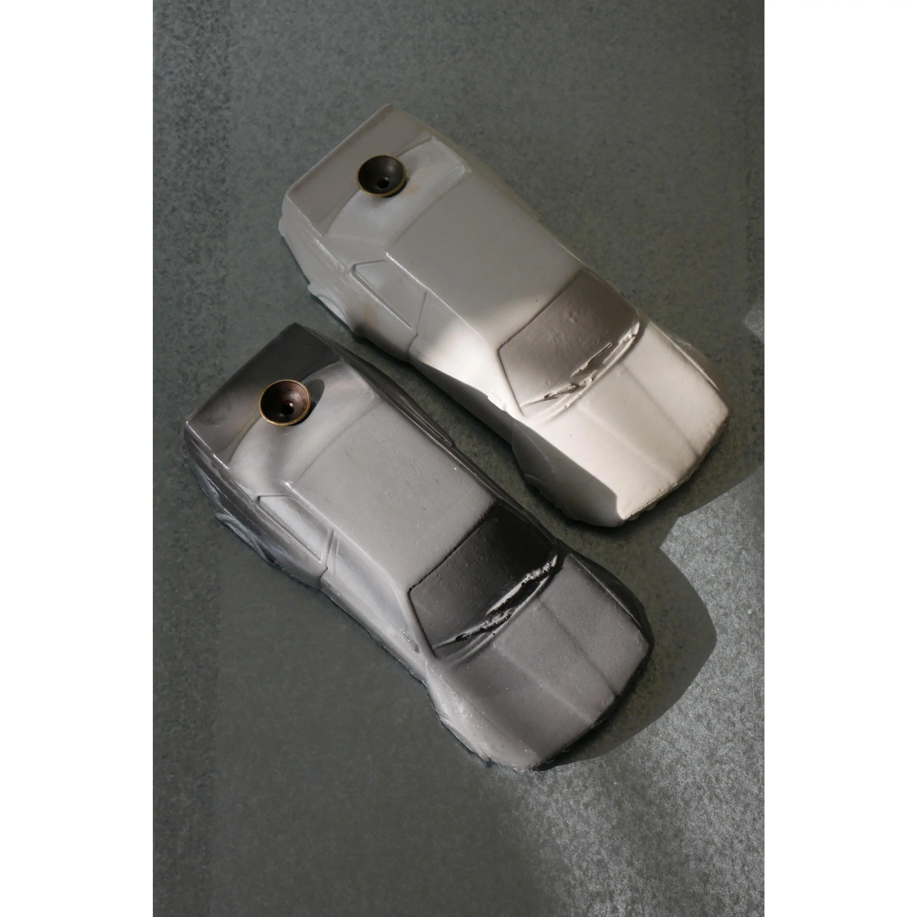 German-Style Concrete Car Incense Holder: Handmade Widebody Sculpture with Smoke Effect