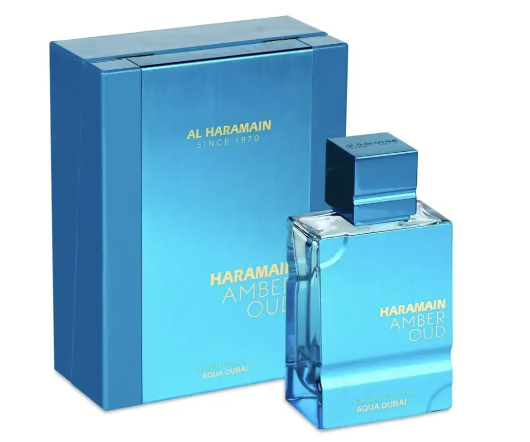 Al Haramain Amber Oud Aqua Dubai Edition Unisex EDP Spray (75ML) - Premium Oud Fragrance, Fresh Fruity Captivating Scent, Long-Lasting Arabian Perfume