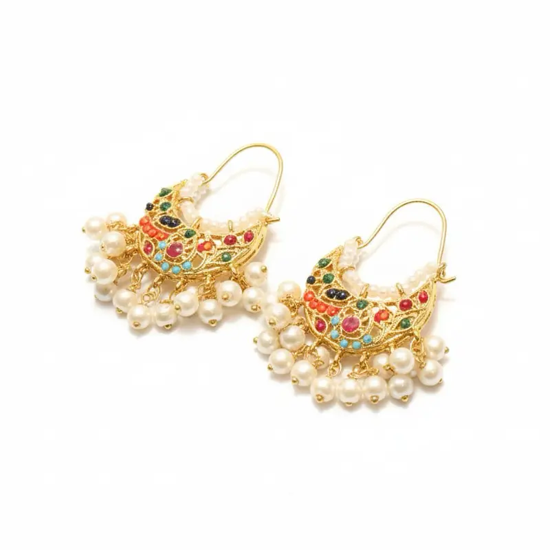 Kashaf Nauratan Small Bali Gold-Tone Hoop Earrings.