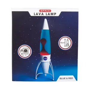 Nasa 9105525 Fizz Rocket Lamp - 17 Inch, 3.6 lbs Glass Pet Toy for 3+ Year Farm Animals & Poultry, Multi-Color, Party Use