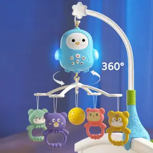 Baby Musical Light Up Crib Mobile Toy, 1 Set Early Education Rotating Rattle, Baby Sound Toy, Baby Bed Bell Toy, Baby Toys
