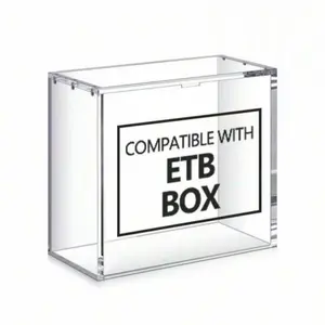 Clear Acrylic ETB & Booster Card Storage Box,Portable ETB Booster Card Storage Case,Dustproof Anime Toploader Cards Display Box,Transparent Acrylic Trading Card Box,Desktop Anime Card Display Box,Must-Have ETB Storage,TikTok Viral Trading Card Display