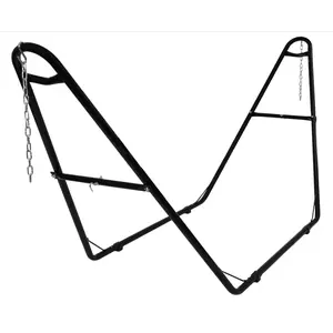 Heavy Duty Hammock Stand 550 lbs – Universal Outdoor Stand Fits 9-14 ft Hammocks, Portable with Chains & Hooks, Easy Assembly for Backyard Patio Camping
