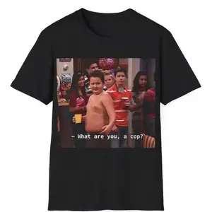 Gibby “What Are You” Cop Unisex T-Shirt — casual adult streetwear, tropical men’s/women’s top