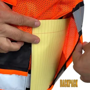 Super Duty Mesh High Visibility Safety Vest ANSI/ISEA Class 3 Type R with Zipper for iPad Super Duty Mesh High Visibility Safety Vest ANSI/ISEA Class 3 Type R with Zipper for iPad