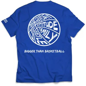 Bigger Than Basketball - T-Shirt - Blue | Premium Cotton Blend Tee, Breathable & Stretch Fit, Basketball, Gym & Everyday Wear Casual Soft