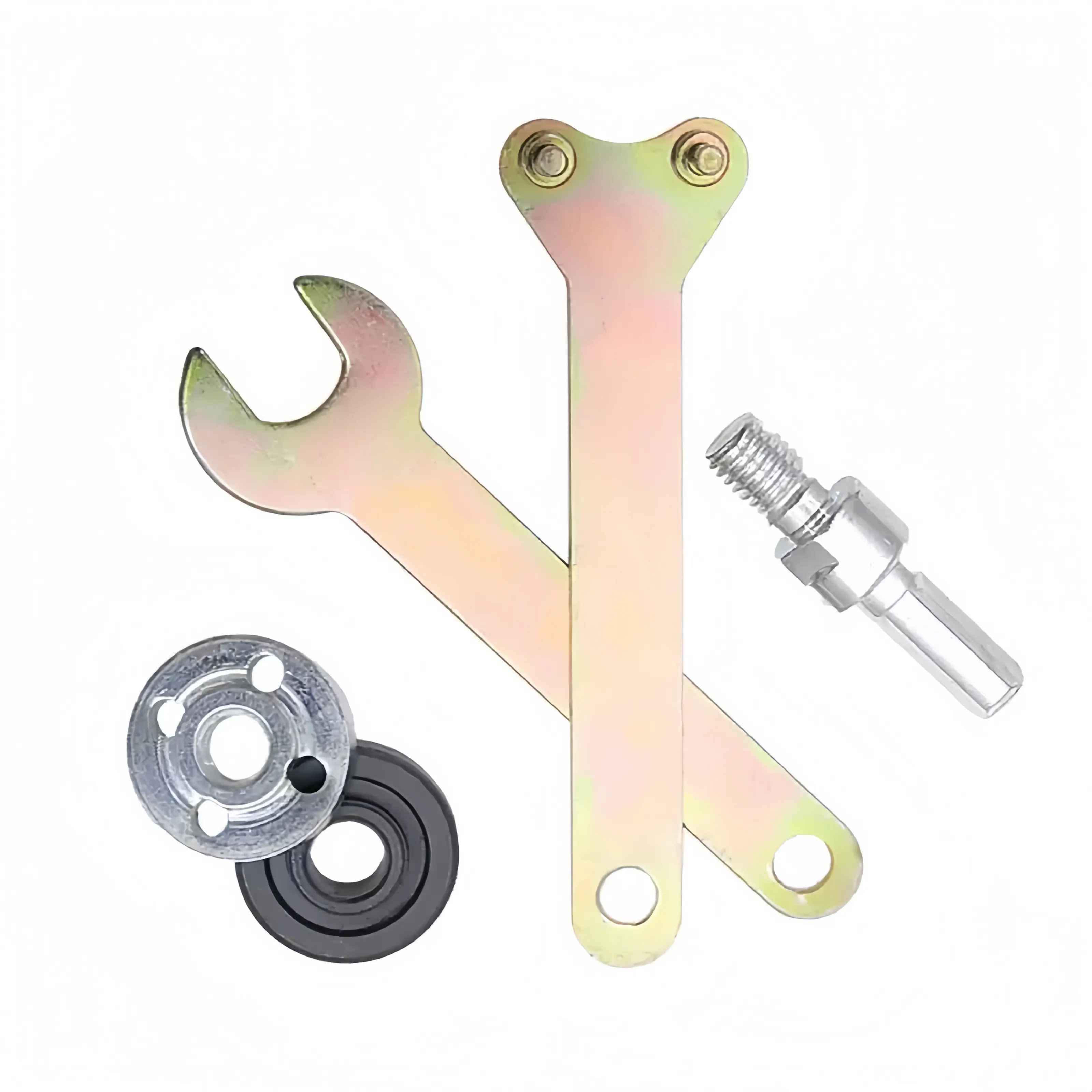 2 Counts Set Electric Drill Conversion Angle Grinder Adapter Connecting Rod Kit with Wrench Variable Shaft Coupler Converter Tool,10mm Arbor Mandrel Adapter,Adapter Set for Most Small Angle Grinder.