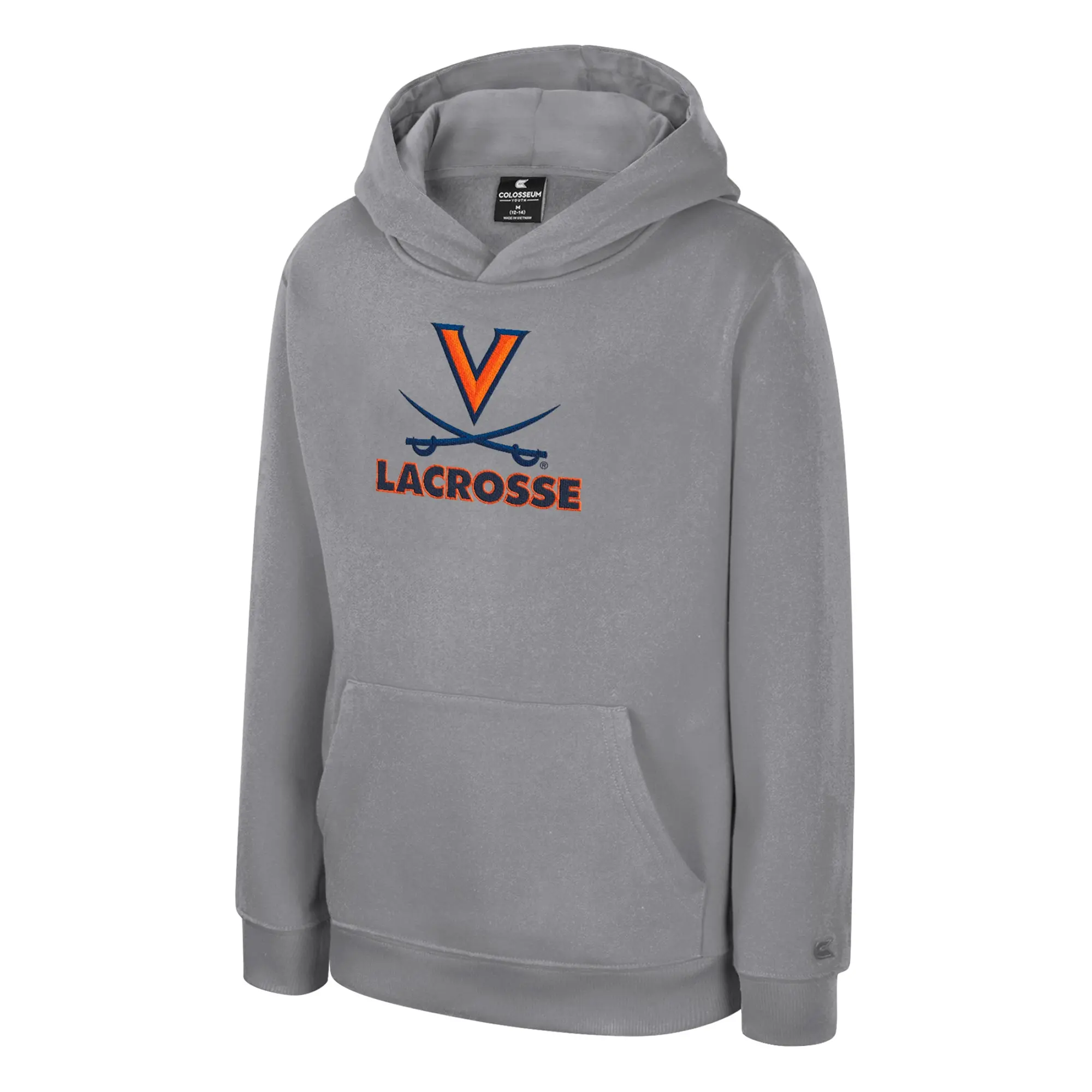 Women's Virginia Youth Lacrosse Pullover Hoodie, Cotton-Polyester Blend, Casual Style, Kangaroo Pocket, Embroidered Tackle Twill Collegiate Logo, Drawstring, Tackle Twill Logo, Tops, Embroidered Tackle Twill Logo