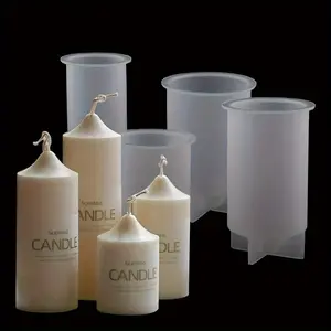 4pcs Silicone Molds for Candles, Candle Making Candle Sticks Silicone Molds, Pillar Candle Aromatherapy Silicone Molds, Home Decor, Handmade DIY Jewelry