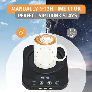 Coffee Mug Warmer for Desk Digital Display Heating Plate for Beverages Candles Tea Milk & More Coasters Tableware US Type Home Home gift