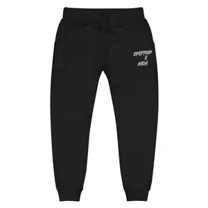 Unisex Fleece Sweatpants - 100% Cotton Face, 65% Cotton 35% Polyester, Charcoal Heather, Tightly Knit 3-End Fleece, Cuffed Legs, Elastic Waistband, Flat Drawstrings, 2 Front Pockets, 1 Back Pocket